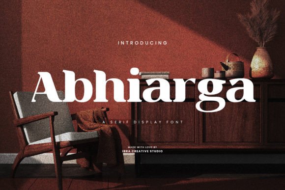 Abhiarga Display Font for Editorial Design