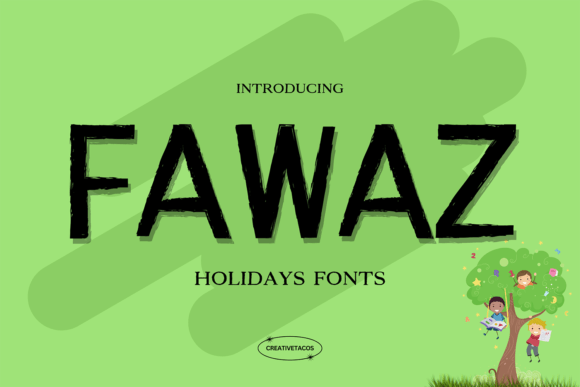 Fawaz Typeface: Whimsical Display Font for Festive Branding