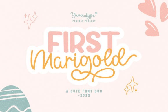 First Marigold Duo: A Playful Display Font for Creative Branding