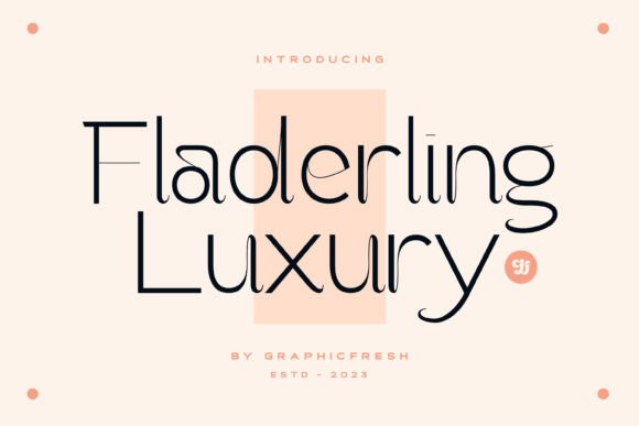 Fladerling: The Minimalist Display Font for Clean Brand Identity