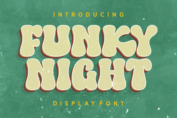 Funky Night Typeface: A Bold and Cute Display Font for Playful Branding
