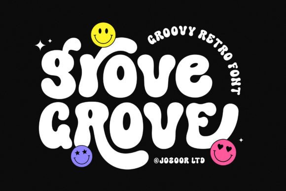 Grove Display Font for Retro Branding and Social Media Graphics