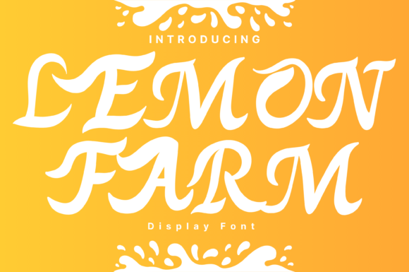 Lemon Farm Handwritten Display Font for Creative Makers