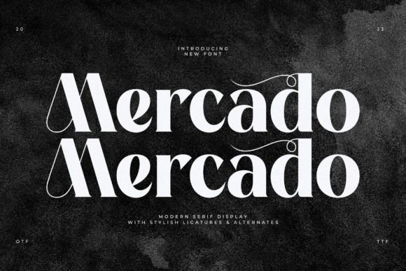 Mercado Typeface for Editorial Design and Brand Identity