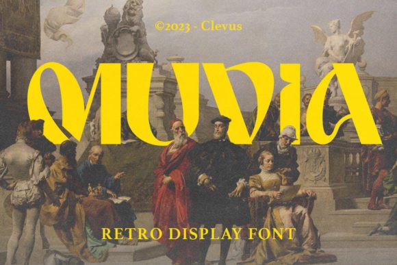 Muvia Display Font: Retro Typography for Modern Web Design