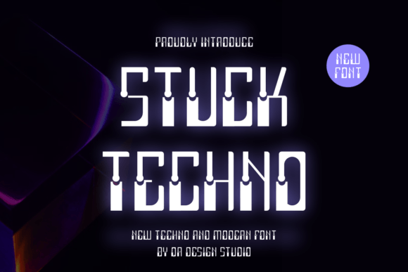 Stuck Techno Typeface: Elevating Campaign Visuals with Modern Elegance