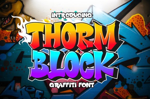 Thorm Block: The Graffiti Display Font for Bold Campaign Headlines