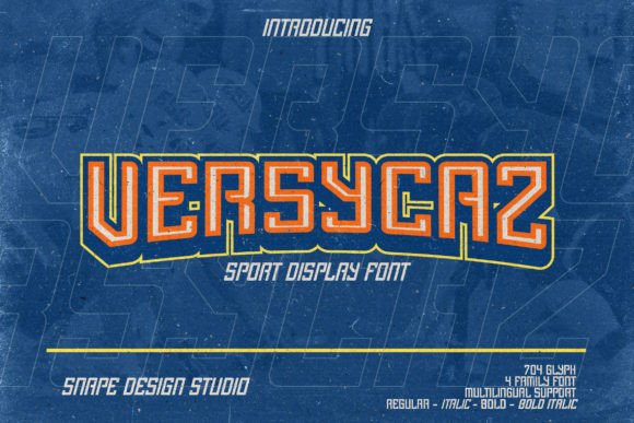 Versycaz: A Bold Sporting Display Font for Dynamic Branding