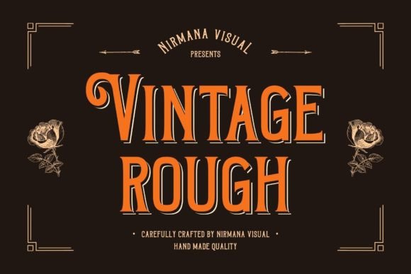 Vintage Rough: A Bold Display Font for Retro Designs
